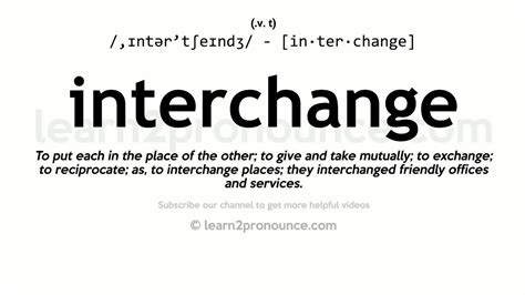 interchange in tagalog|INTERCHANGE Meaning in Tagalog .